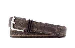 Bermuda Braid Pebble Grain Belt - Old Clay