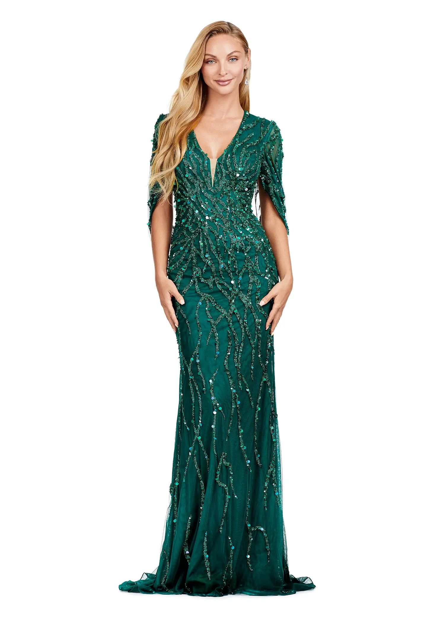 Elegant Catalina Evening Gown with Embellished Details
