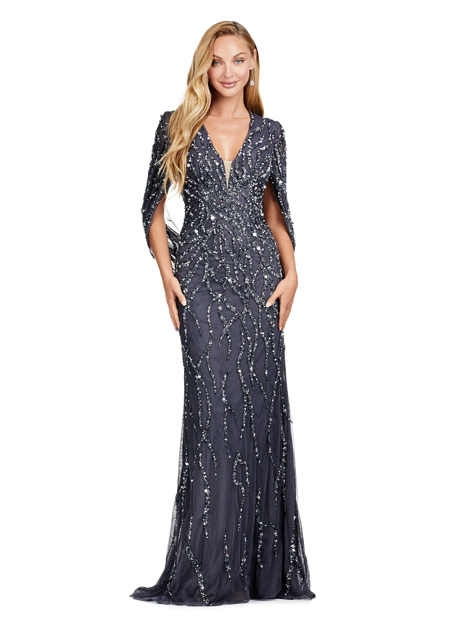 Elegant Catalina Evening Gown with Embellished Details