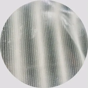 Fantasy Cow Hide Leather Silver Stripe