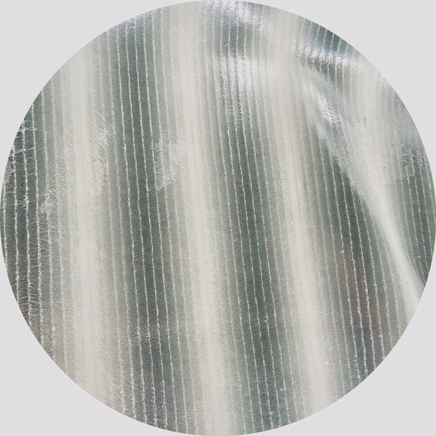 Fantasy Cow Hide Leather Silver Stripe