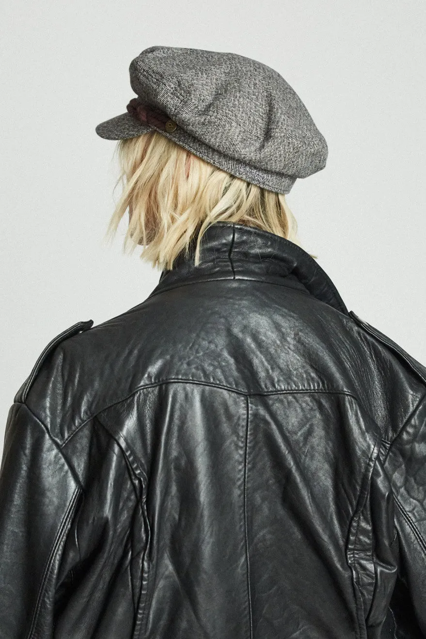 Fiddler Cap - Heather Grey/Cream