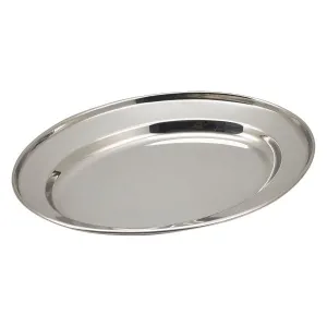 GenWare Stainless Steel Oval Flat 22cm/ 9" pack of 1