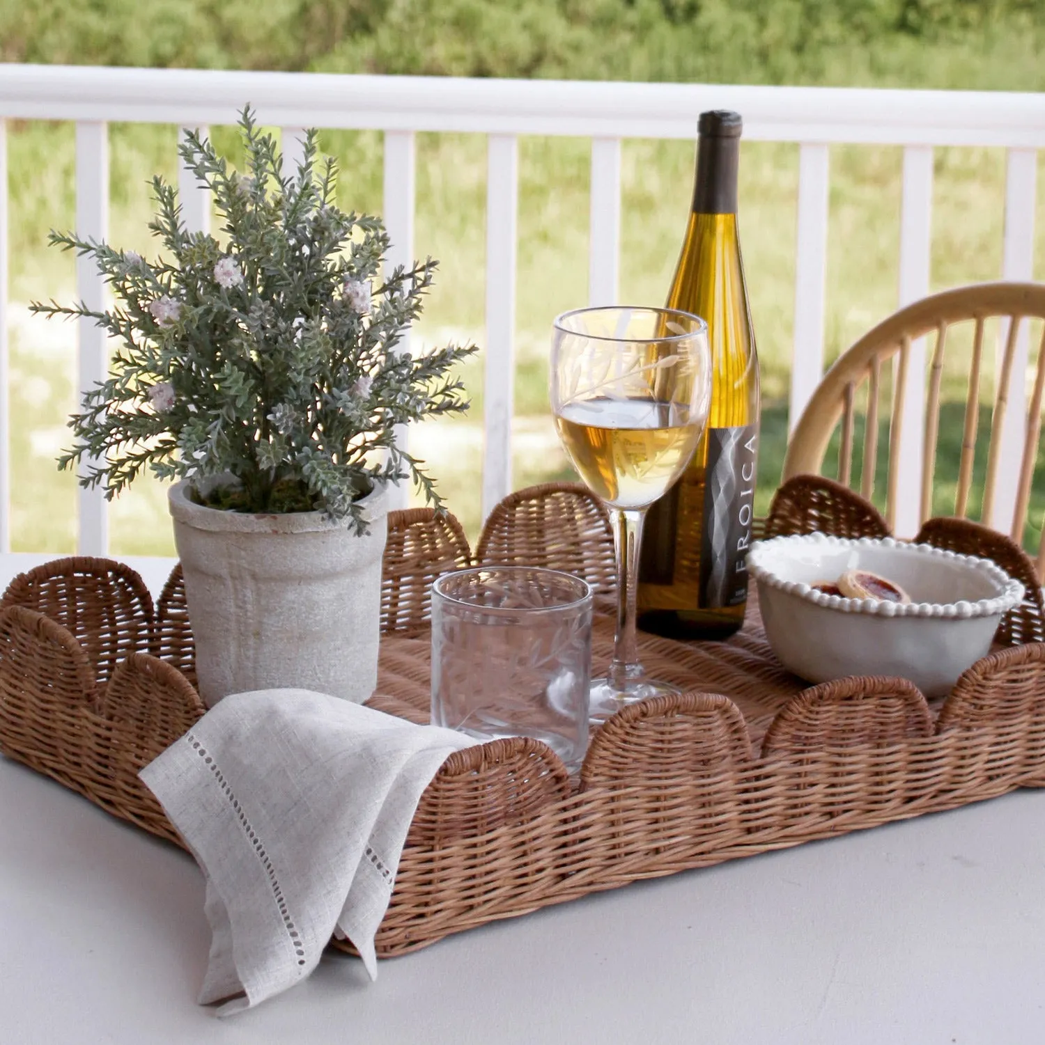 GLASS Fern Double Old Fashioned Set of 4 (Clear)