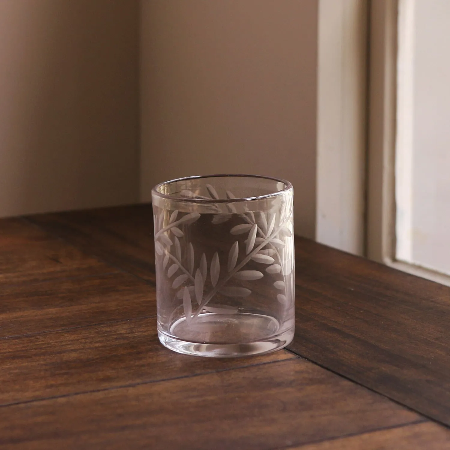 GLASS Fern Double Old Fashioned Set of 4 (Clear)