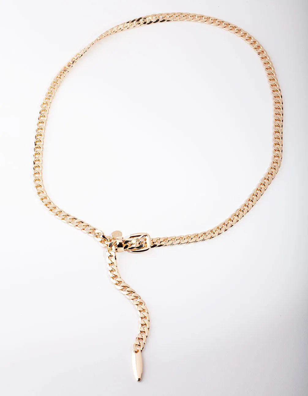 Gold Narrow Chain Link Belt