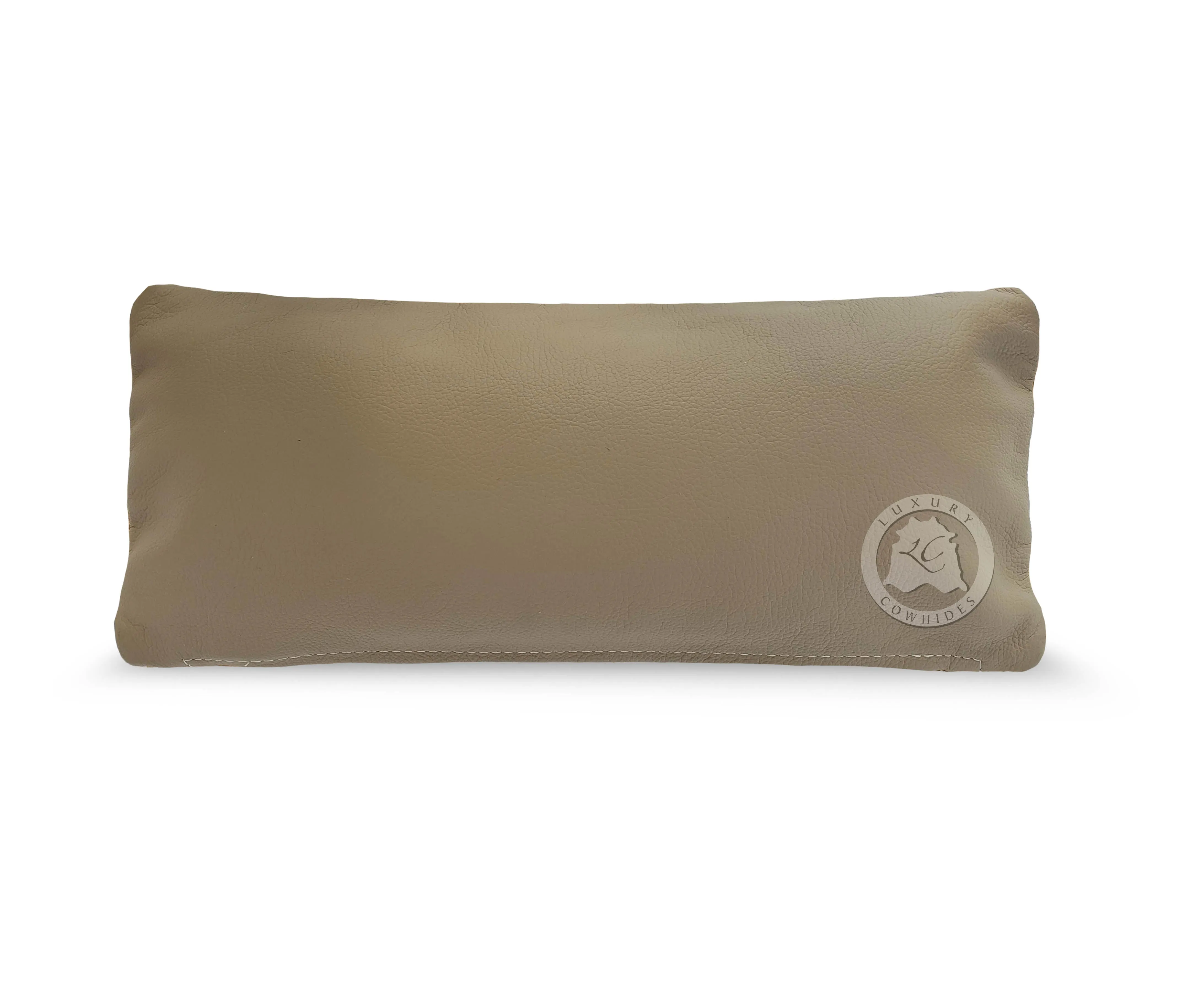 Greyish Cowhide Pillow Cover, 7" x 15"