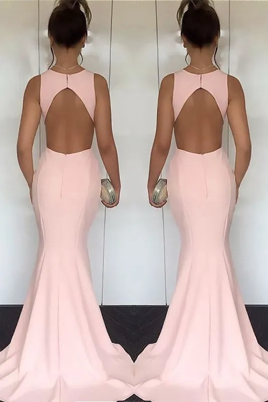 Long Evening Dress - Pink Mermaid