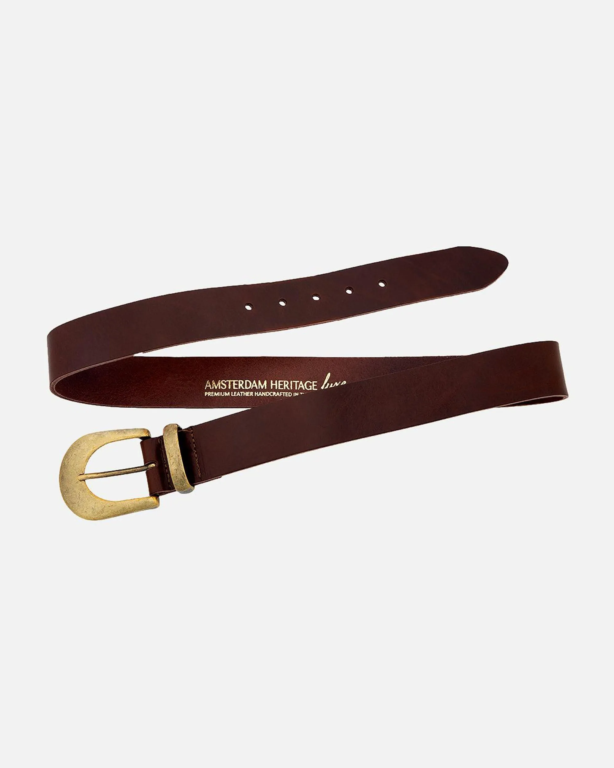 MADE TO ORDER Andrea | Classic Leather Belt with Statement Gold Buckle