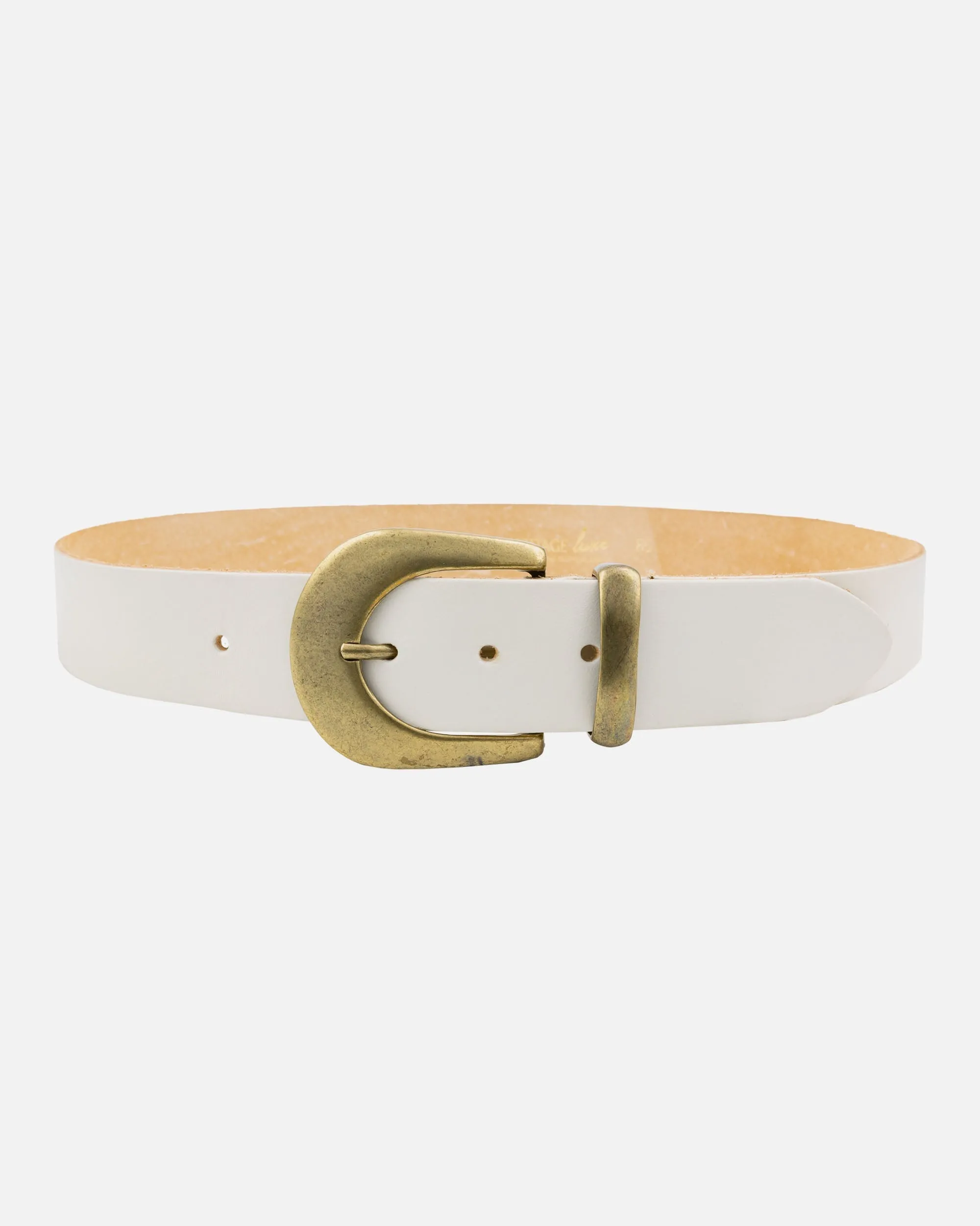 MADE TO ORDER Andrea | Classic Leather Belt with Statement Gold Buckle