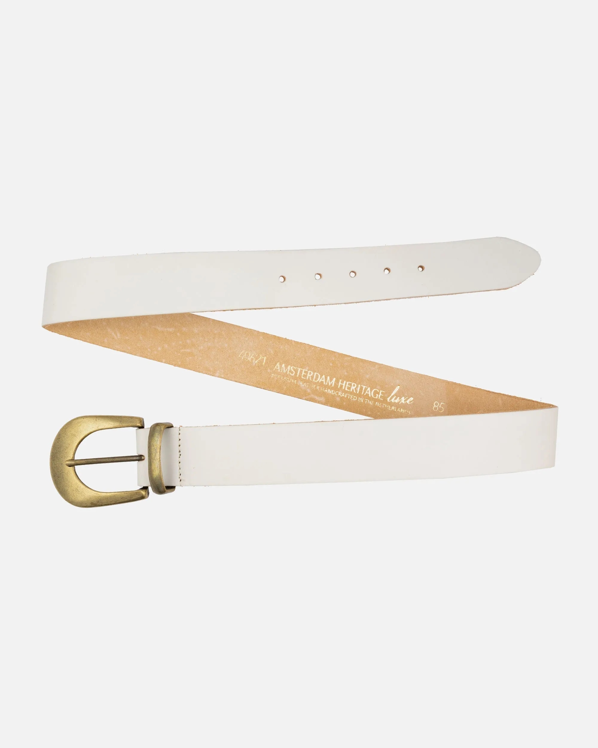 MADE TO ORDER Andrea | Classic Leather Belt with Statement Gold Buckle