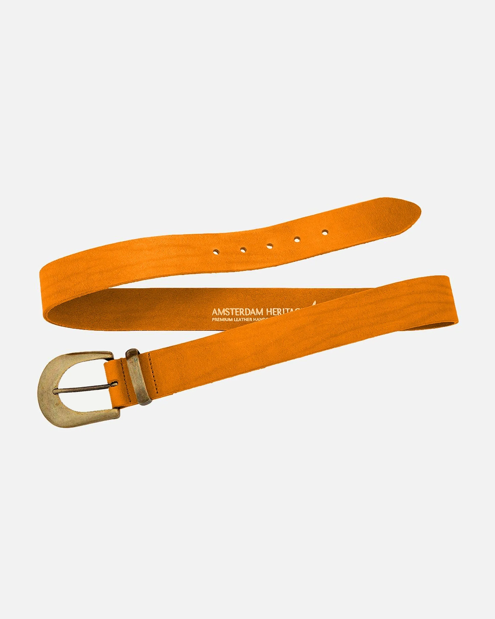 MADE TO ORDER Andrea | Classic Leather Belt with Statement Gold Buckle