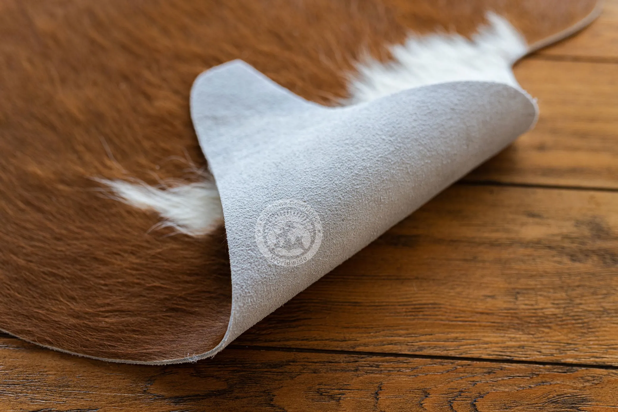 Mini Cowhide Rug - Brown and White