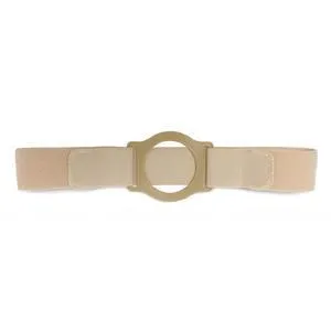 Nu-Comfort 2" Wide Beige Support Belt 2-5/8" I.D. Ring Plate 32"-35" Waist Medium, Latex-Free