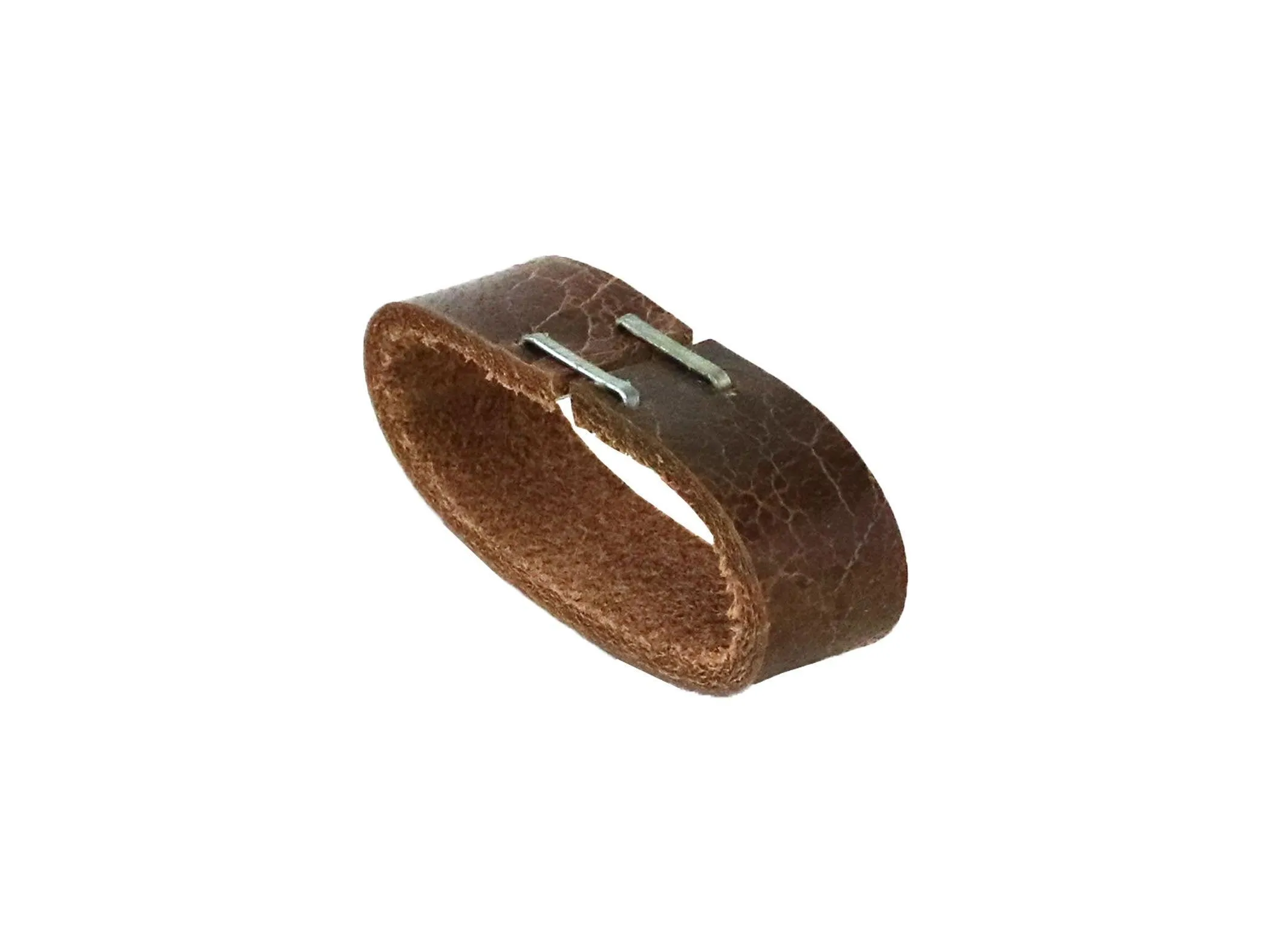 Tan Brown Vintage Glazed Buffalo Leather Belt Blank With Matching Keeper, 48"-60" Length